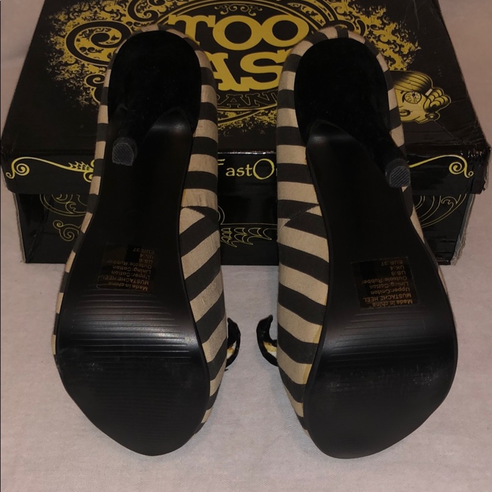 Too Fast Mustache Stiletto Heels - Picture 7 of 8
